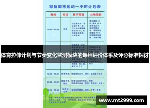体育拉伸计划与节奏变化监测模块的课程评价体系及评分标准探讨